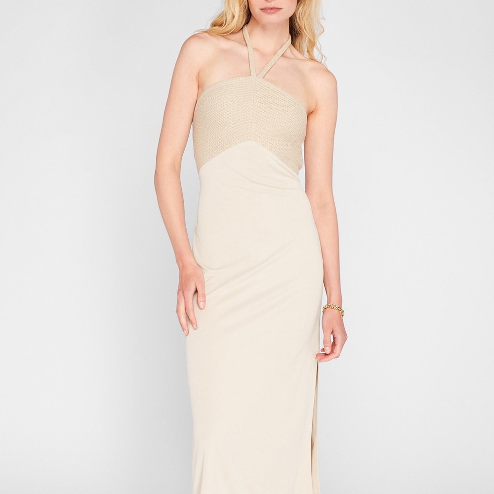 Club Monaco Piqué Halter Dress